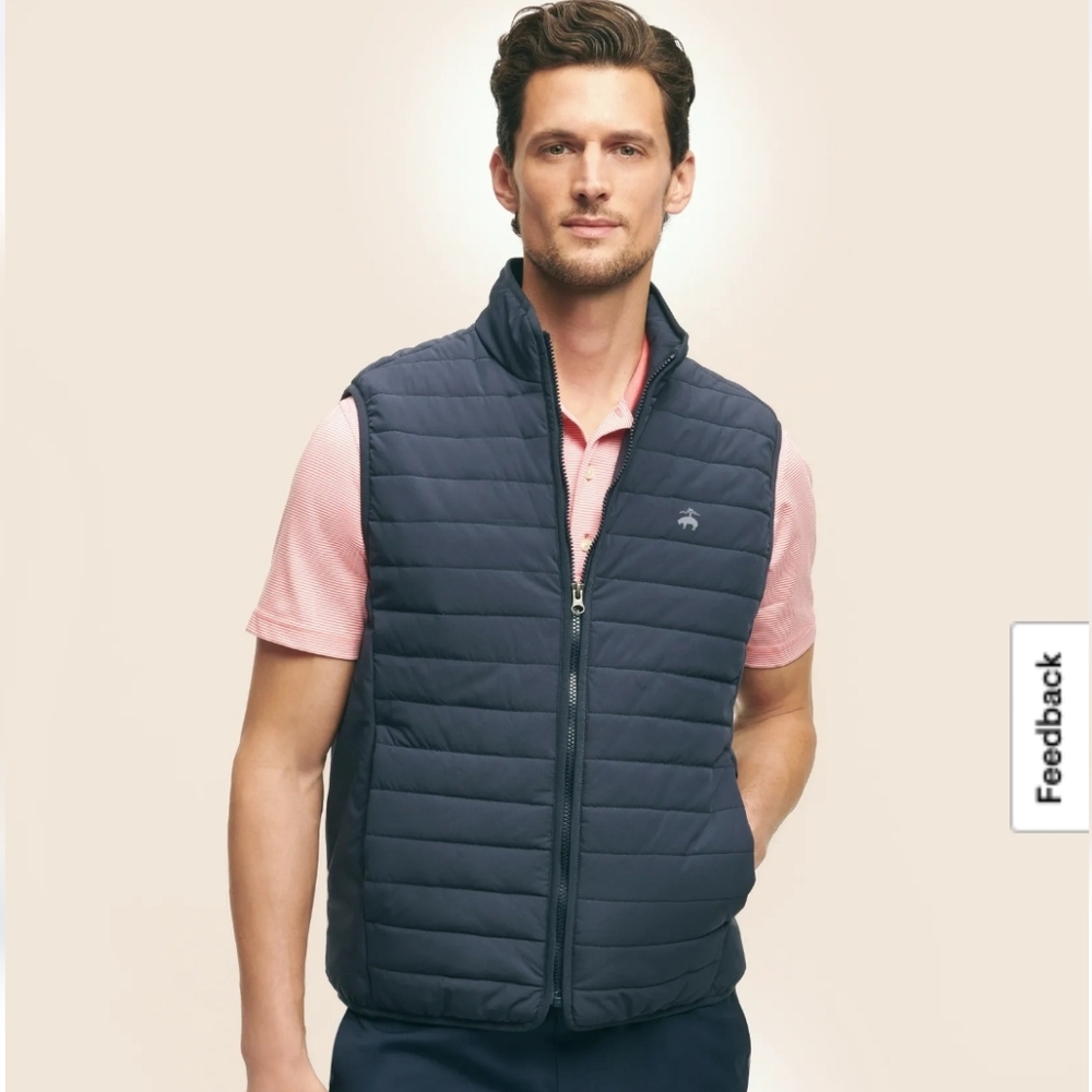 Brooks Brothers Navy Quilted Vest